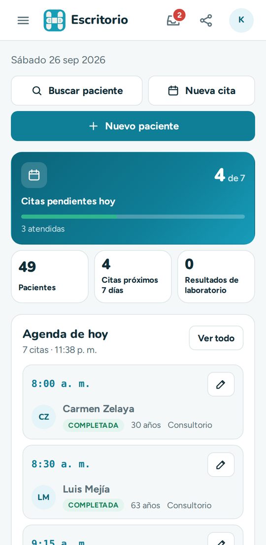 Escritorio del m&eacute;dico en HonduSalud