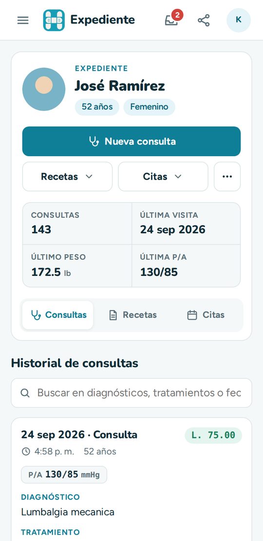 Expediente del paciente